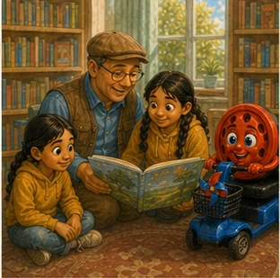 הורה וילד בוחרים ספר מאויר